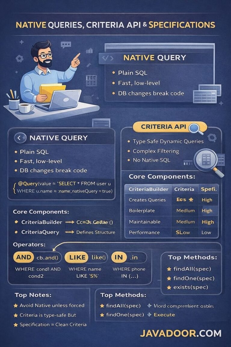 Native Queries, Criteria API & Specification API – Complete Guide ...